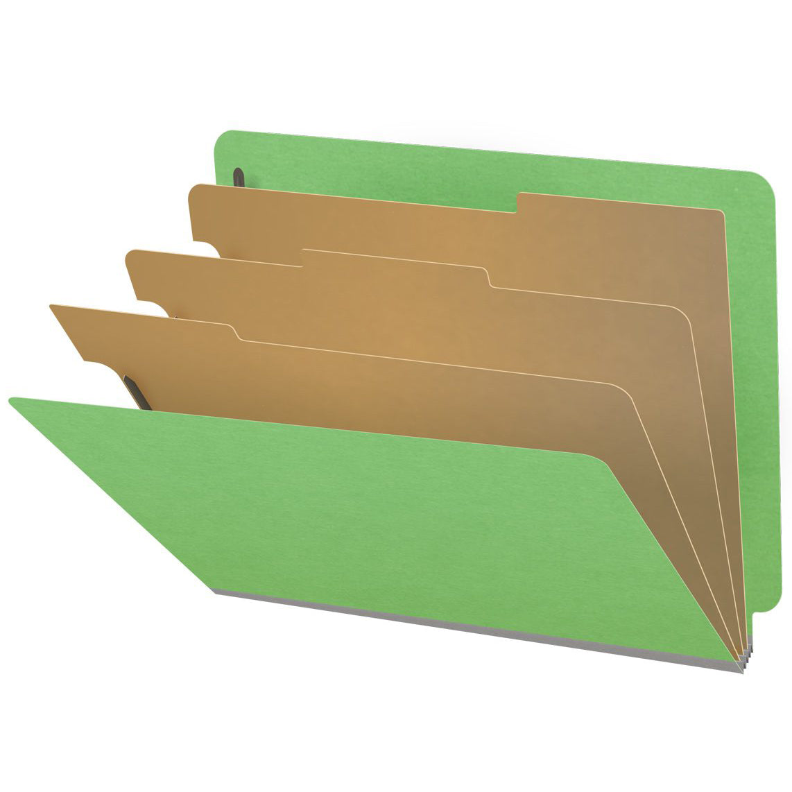 18 Pt. Classification Folders, Full Cut End Tab, Letter Size, 3 Dividers (Box of 10)