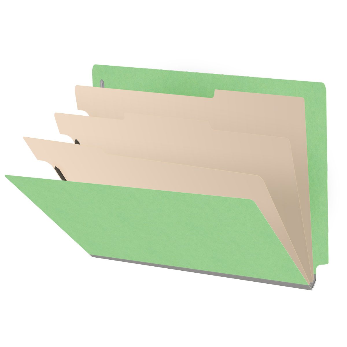 18 Pt. Classification Folders, Full Cut End Tab, Letter Size, 3 Dividers (Box of 10)