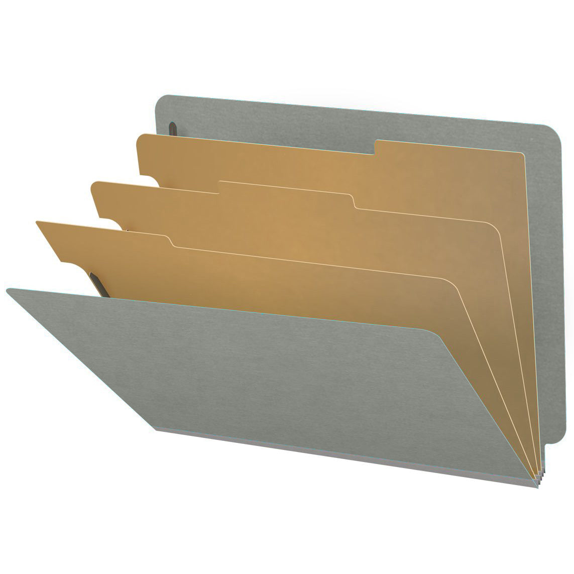 18 Pt. Classification Folders, Full Cut End Tab, Letter Size, 3 Dividers (Box of 10)
