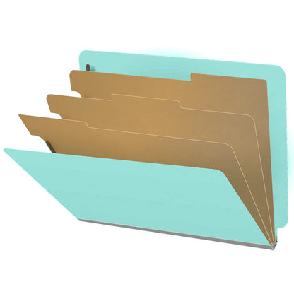 18 Pt. Classification Folders, Full Cut End Tab, Letter Size, 3 Dividers (Box of 10)