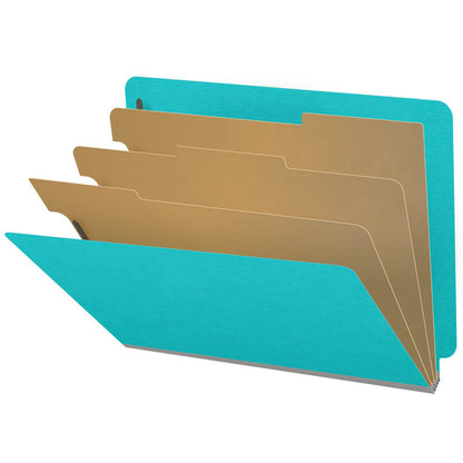 18 Pt. Classification Folders, Full Cut End Tab, Letter Size, 3 Dividers (Box of 10)