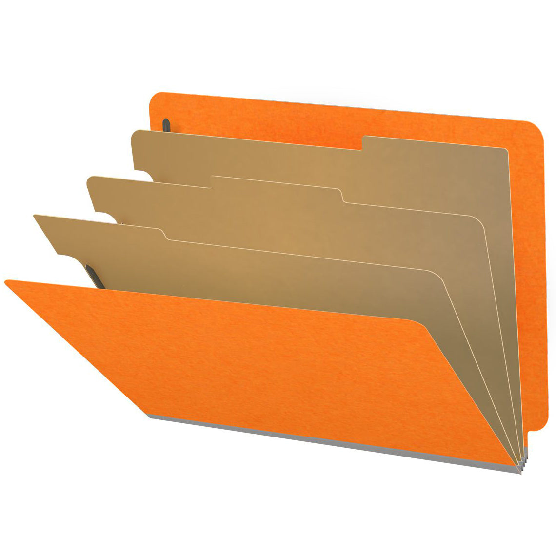18 Pt. Classification Folders, Full Cut End Tab, Letter Size, 3 Dividers (Box of 10)