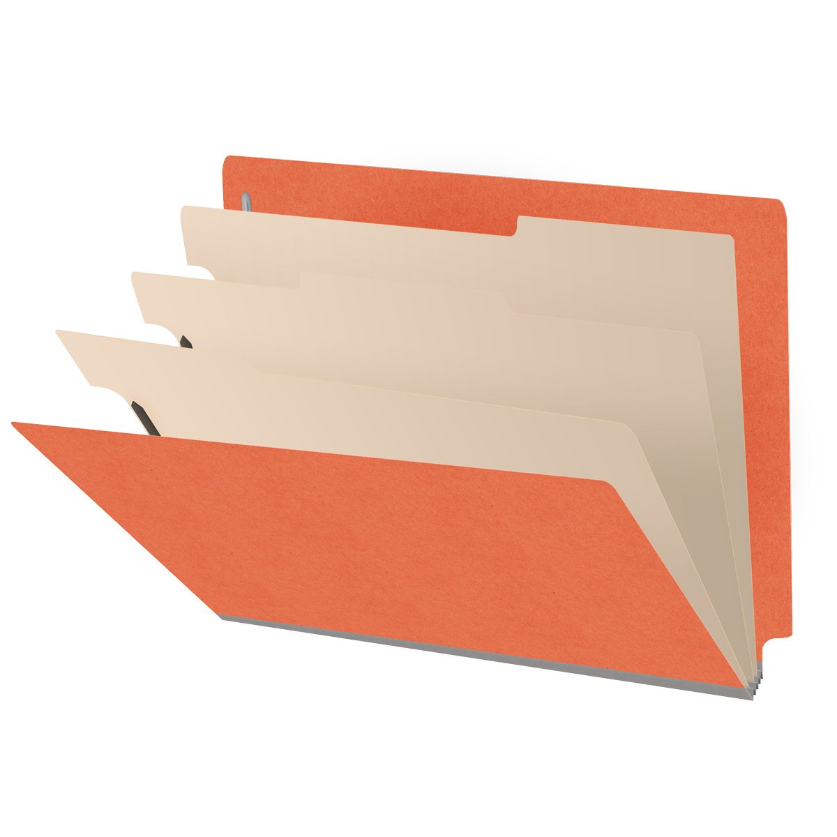 18 Pt. Classification Folders, Full Cut End Tab, Letter Size, 3 Dividers (Box of 10)