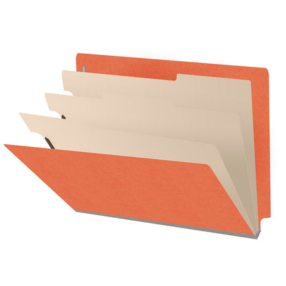 18 Pt. Classification Folders, Full Cut End Tab, Letter Size, 3 Dividers (Box of 10)
