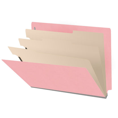 18 Pt. Classification Folders, Full Cut End Tab, Letter Size, 3 Dividers (Box of 10)