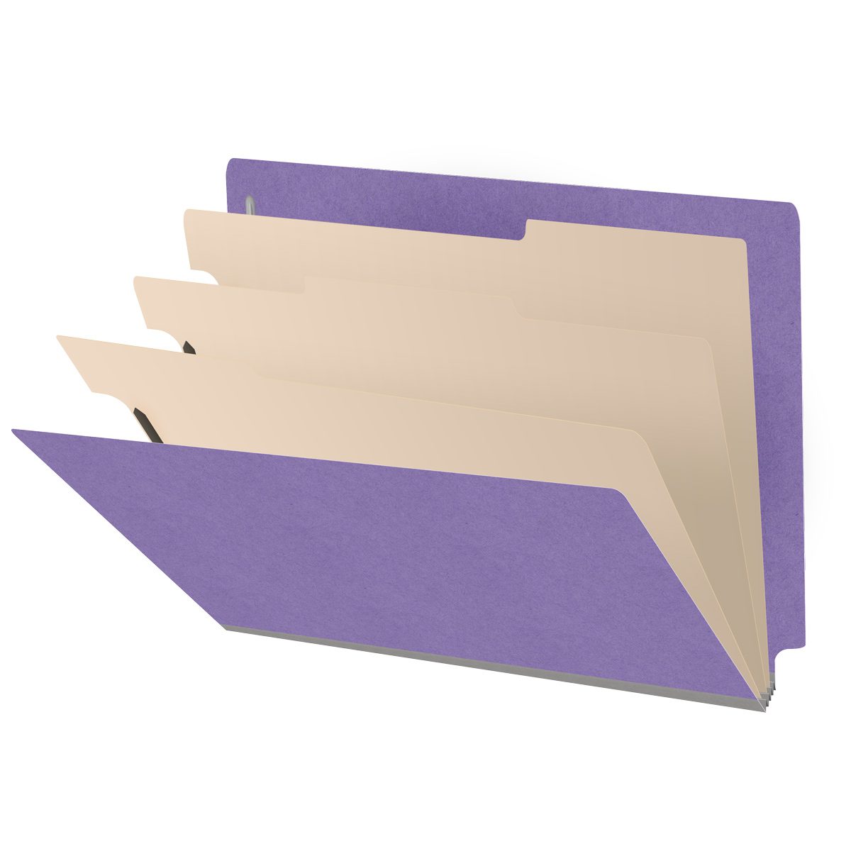 18 Pt. Classification Folders, Full Cut End Tab, Letter Size, 3 Dividers (Box of 10)