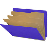 18 Pt. Classification Folders, Full Cut End Tab, Letter Size, 3 Dividers (Box of 10)