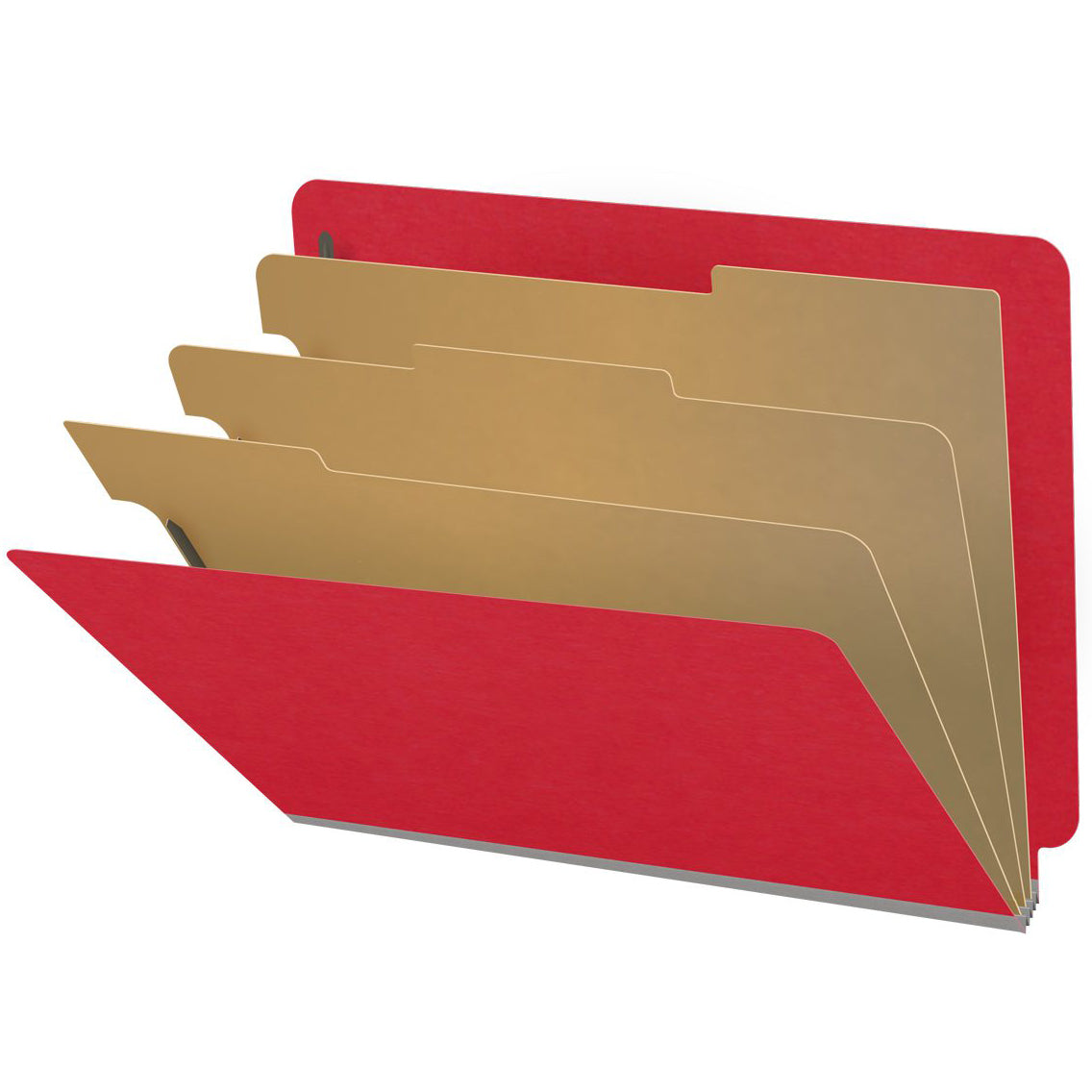 18 Pt. Classification Folders, Full Cut End Tab, Letter Size, 3 Dividers (Box of 10)