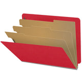 18 Pt. Classification Folders, Full Cut End Tab, Letter Size, 3 Dividers (Box of 10)