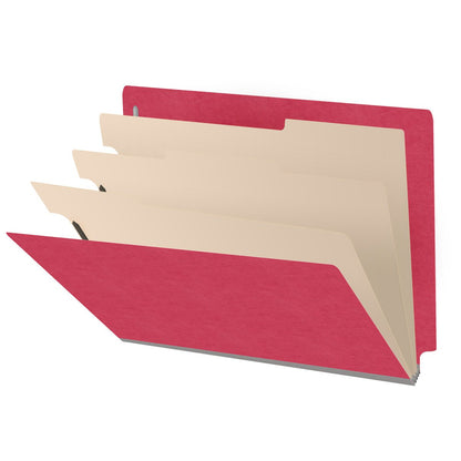 18 Pt. Classification Folders, Full Cut End Tab, Letter Size, 3 Dividers (Box of 10)