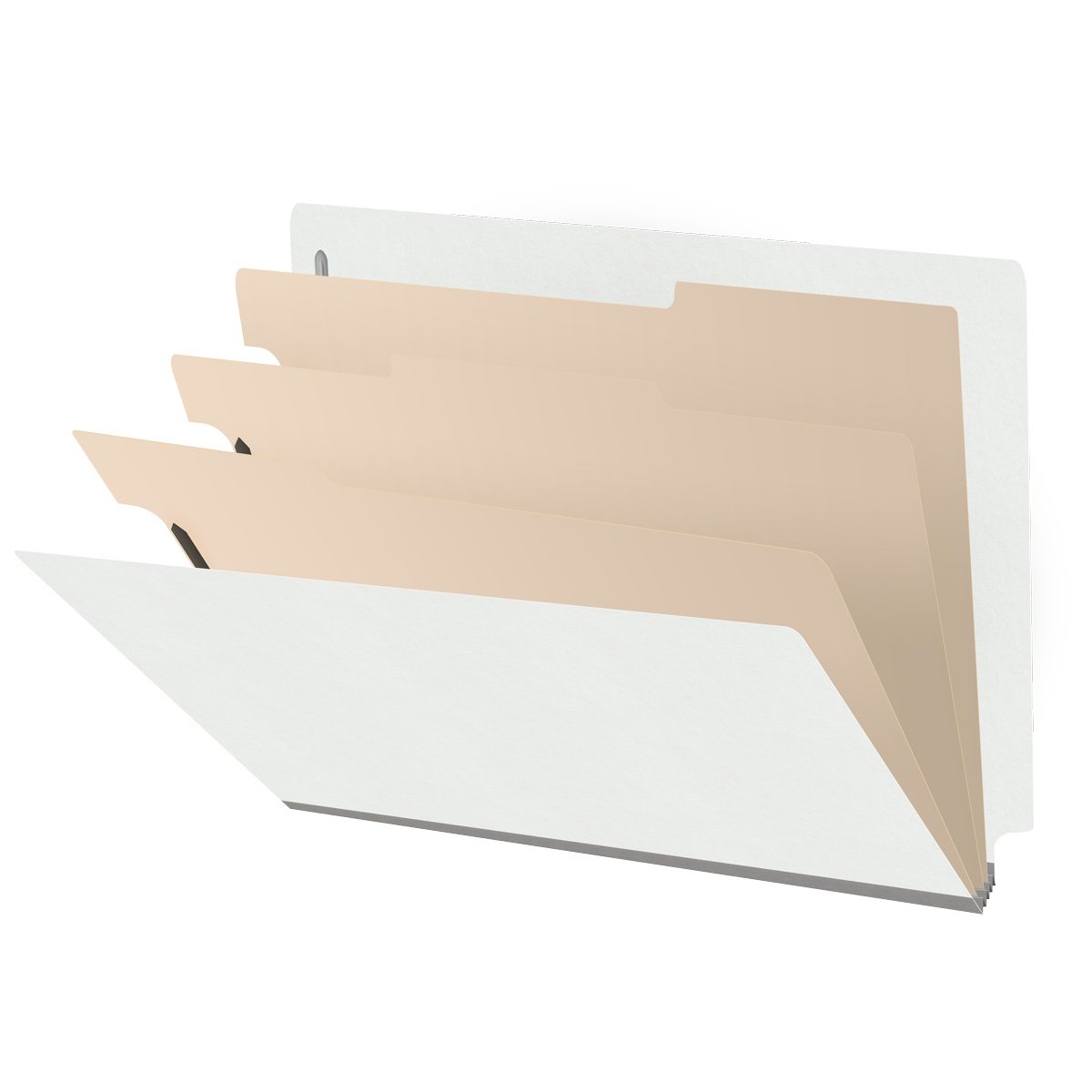 18 Pt. Classification Folders, Full Cut End Tab, Letter Size, 3 Dividers (Box of 10)