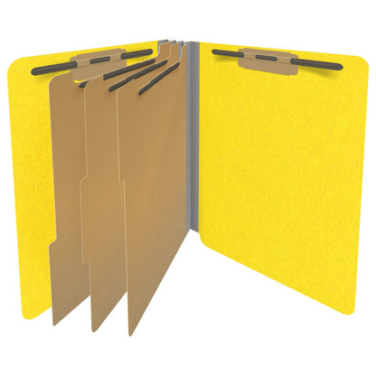 18 Pt. Classification Folders, Full Cut End Tab, Letter Size, 3 Dividers (Box of 10)