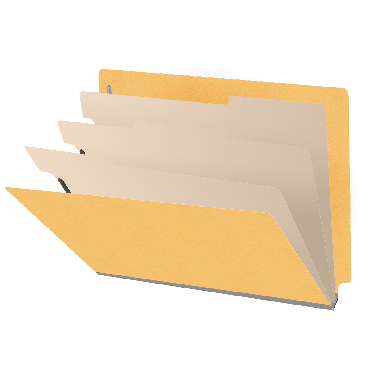 18 Pt. Classification Folders, Full Cut End Tab, Letter Size, 3 Dividers (Box of 10)