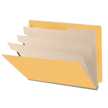 18 Pt. Classification Folders, Full Cut End Tab, Letter Size, 3 Dividers (Box of 10)