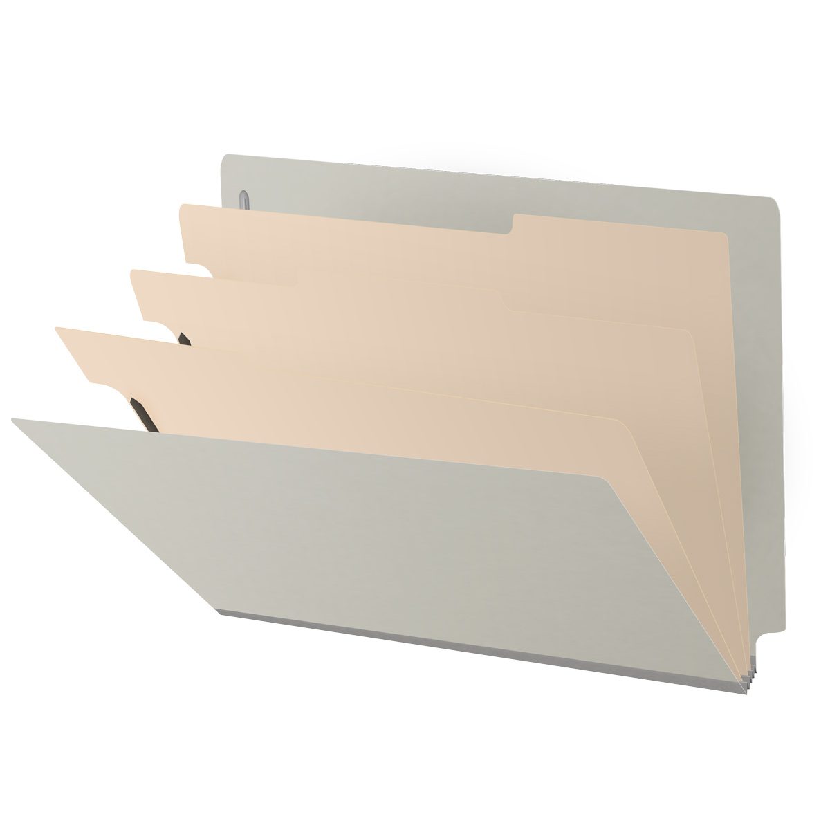 25 Pt. Pressboard Classification Folders, Full Cut End Tab, Letter Size, 3 Dividers (Box of 10)