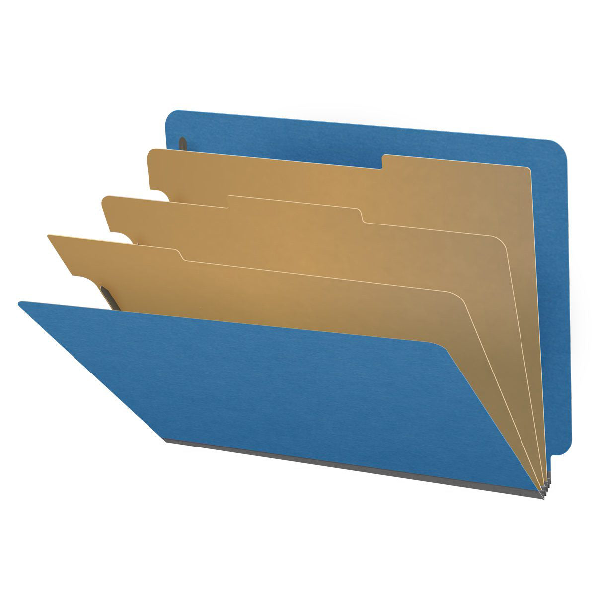 25 Pt. Pressboard Classification Folders, Full Cut End Tab, Letter Size, 3 Dividers (Box of 10)