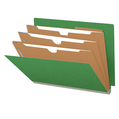 25 Pt. Pressboard Classification Folders, Full Cut End Tab, Letter Size, 3 Pocket Dividers (Box of 10)
