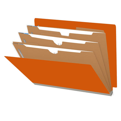 25 Pt. Pressboard Classification Folders, Full Cut End Tab, Letter Size, 3 Pocket Dividers (Box of 10)