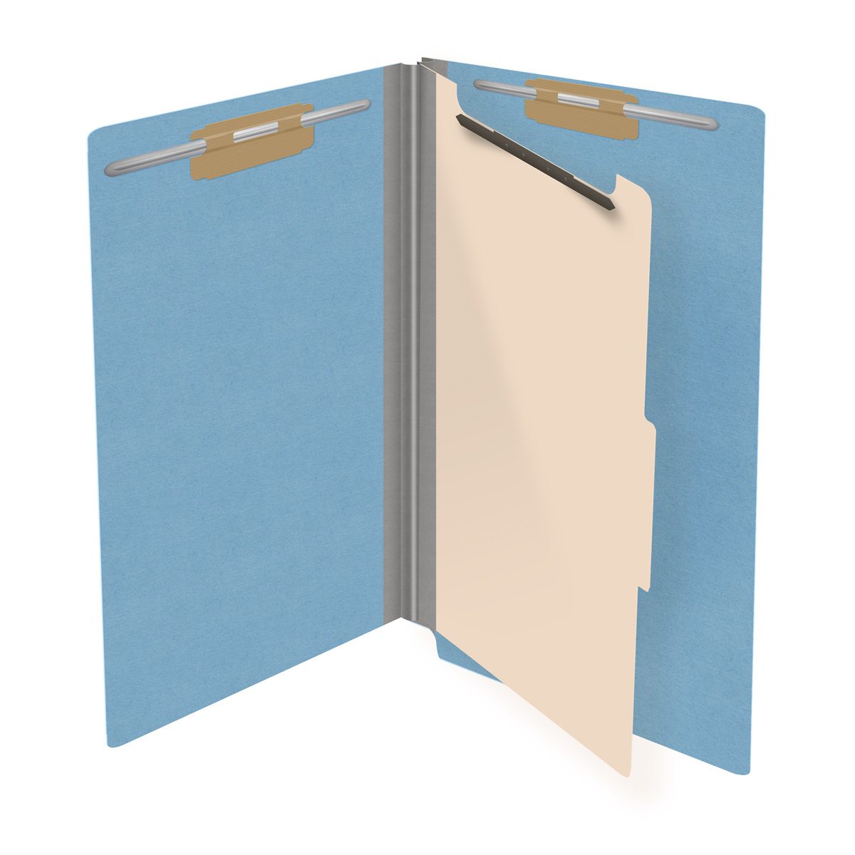 18 Pt. Classification Folders, Full Cut End Tab, Legal Size, 1 Divider (Box of 10)