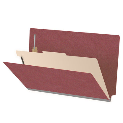 25 Pt. Pressboard Classification Folders, Full Cut End Tab, Legal Size, 1 Divider (Box of 10)
