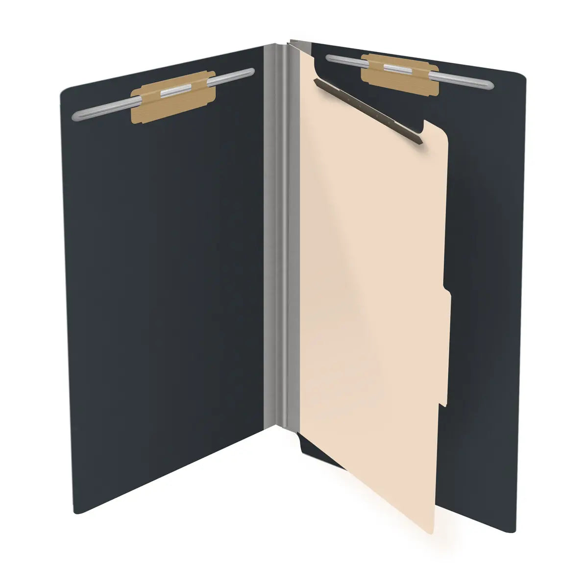 25 Pt. Pressboard Classification Folders, Full Cut End Tab, Legal Size, 1 Divider (Box of 10)