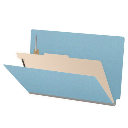 25 Pt. Pressboard Classification Folders, Full Cut End Tab, Legal Size, 1 Divider (Box of 10)