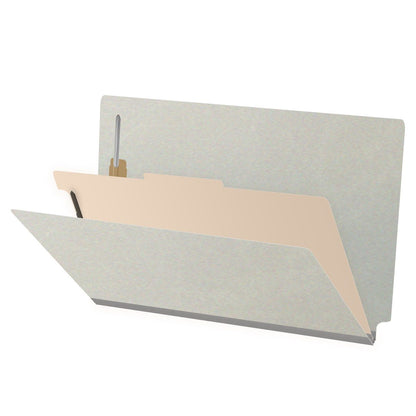 25 Pt. Pressboard Classification Folders, Full Cut End Tab, Legal Size, 1 Divider (Box of 10)