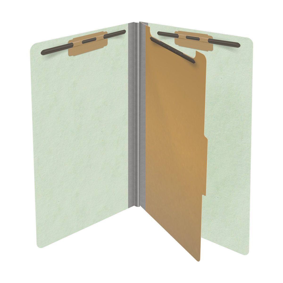 25 Pt. Pressboard Classification Folders, Full Cut End Tab, Legal Size, 1 Divider (Box of 10)