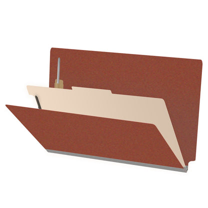 25 Pt. Pressboard Classification Folders, Full Cut End Tab, Legal Size, 1 Divider (Box of 10)
