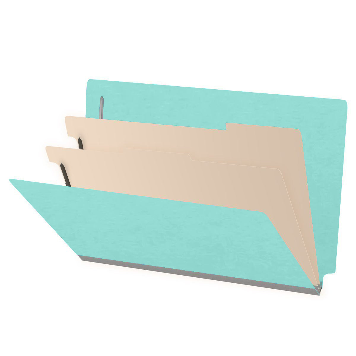 18 Pt. Classification Folders, Full Cut End Tab, Legal Size, 2 Dividers (Box of 10)