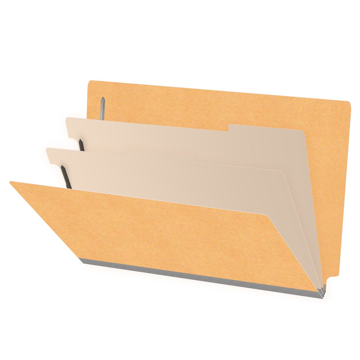 18 Pt. Classification Folders, Full Cut End Tab, Legal Size, 2 Dividers (Box of 10)