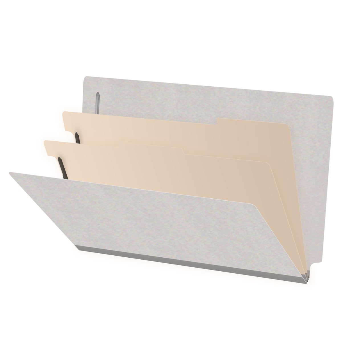18 Pt. Classification Folders, Full Cut End Tab, Legal Size, 2 Dividers (Box of 10)