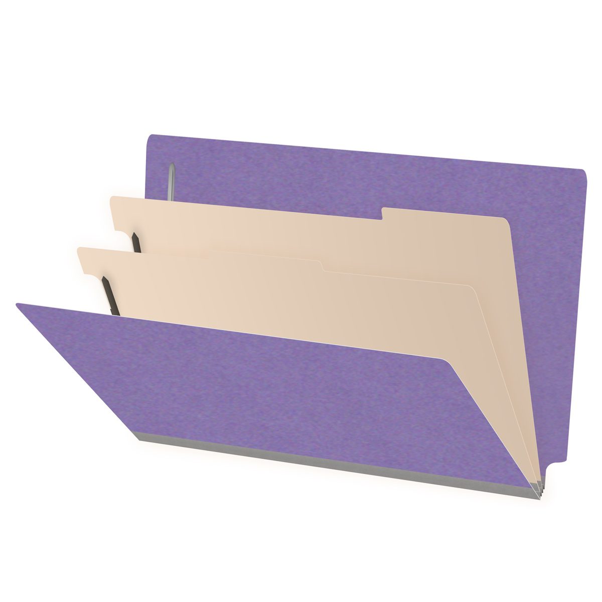 18 Pt. Classification Folders, Full Cut End Tab, Legal Size, 2 Dividers (Box of 10)