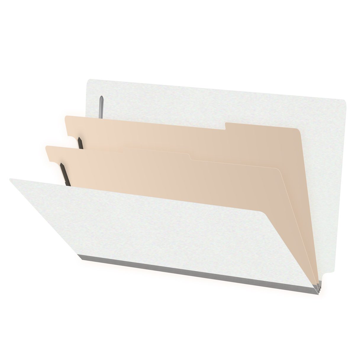 18 Pt. Classification Folders, Full Cut End Tab, Legal Size, 2 Dividers (Box of 10)