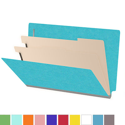 18 Pt. Classification Folders, Full Cut End Tab, Legal Size, 2 Dividers (Box of 10)