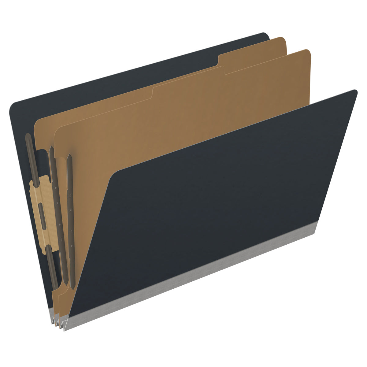 25 Pt. Pressboard Classification Folders, Full Cut End Tab, Legal Size, 2 Dividers (Box of 10)