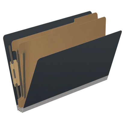 25 Pt. Pressboard Classification Folders, Full Cut End Tab, Legal Size, 2 Dividers (Box of 10)