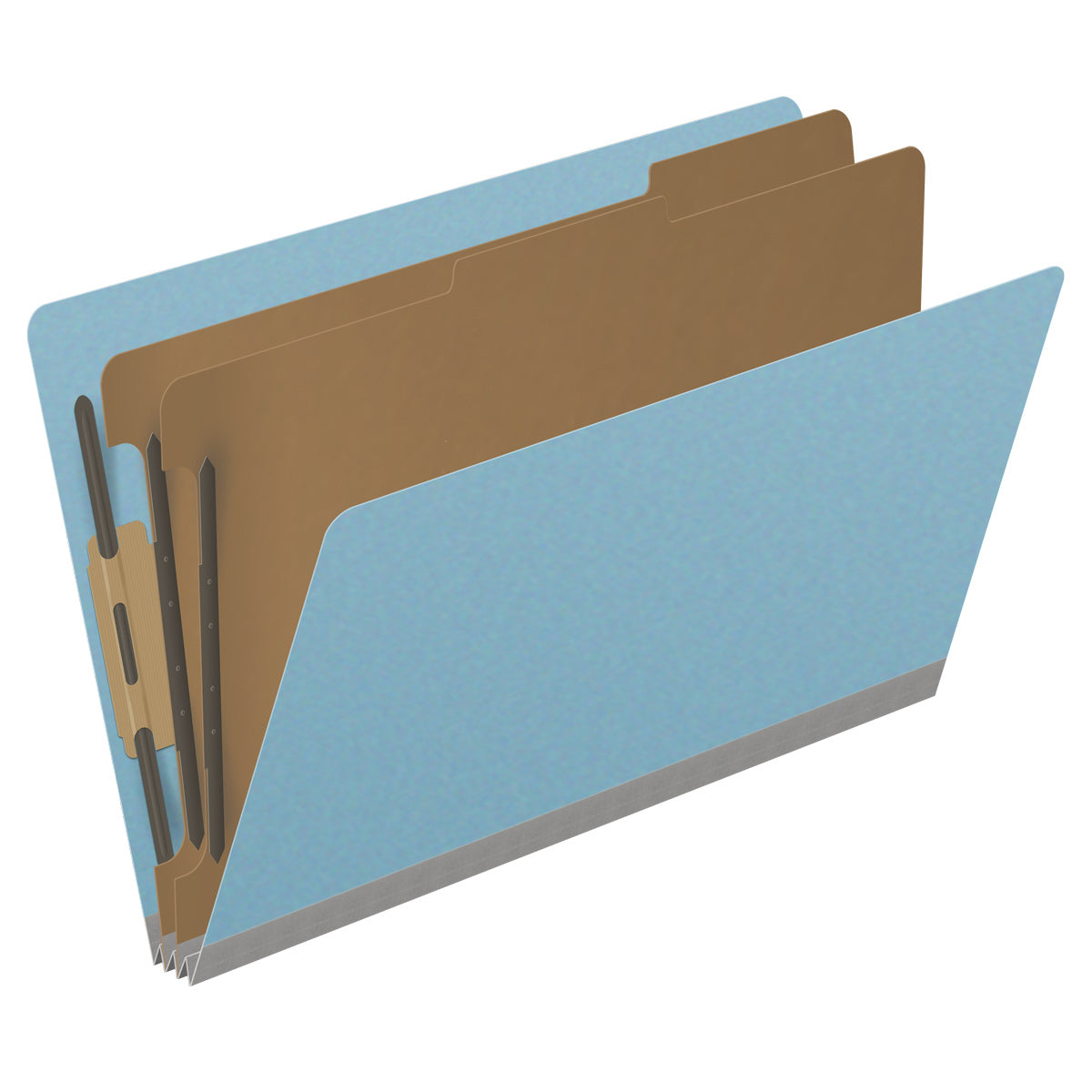 25 Pt. Pressboard Classification Folders, Full Cut End Tab, Legal Size, 2 Dividers (Box of 10)