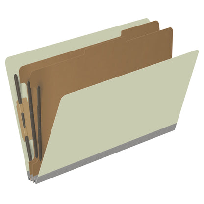 25 Pt. Pressboard Classification Folders, Full Cut End Tab, Legal Size, 2 Dividers (Box of 10)