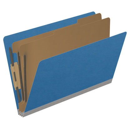 25 Pt. Pressboard Classification Folders, Full Cut End Tab, Legal Size, 2 Dividers (Box of 10)