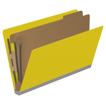 25 Pt. Pressboard Classification Folders, Full Cut End Tab, Legal Size, 2 Dividers (Box of 10)