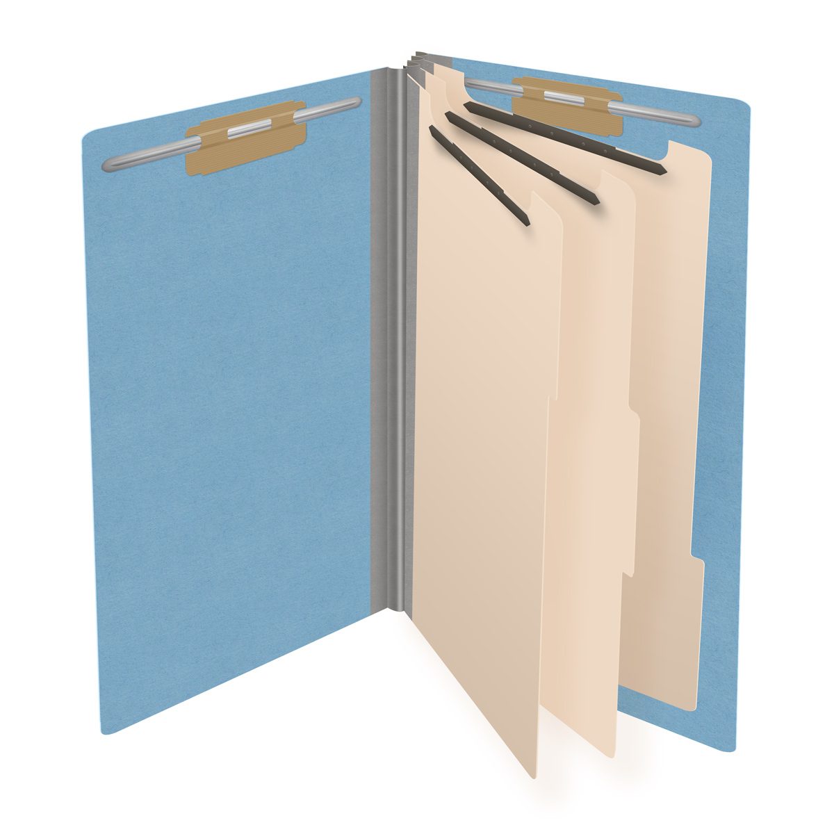 18 Pt. Classification Folders, Full Cut End Tab, Legal Size, 3 Dividers (Box of 10)