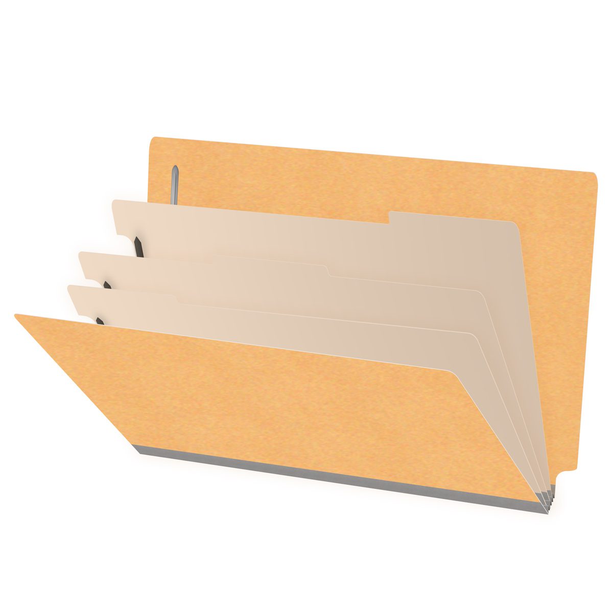18 Pt. Classification Folders, Full Cut End Tab, Legal Size, 3 Dividers (Box of 10)