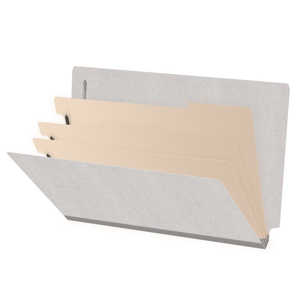 18 Pt. Classification Folders, Full Cut End Tab, Legal Size, 3 Dividers (Box of 10)