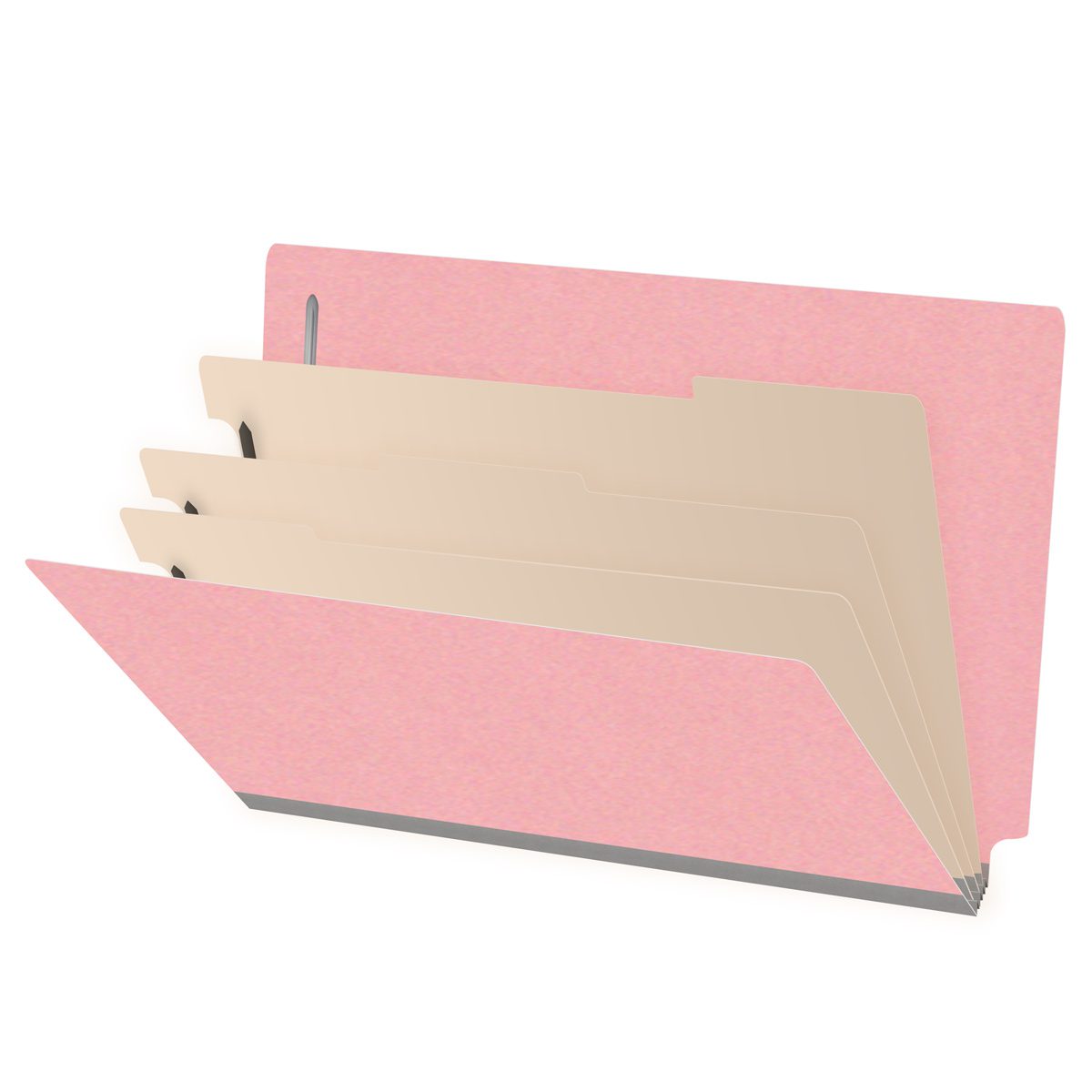 18 Pt. Classification Folders, Full Cut End Tab, Legal Size, 3 Dividers (Box of 10)