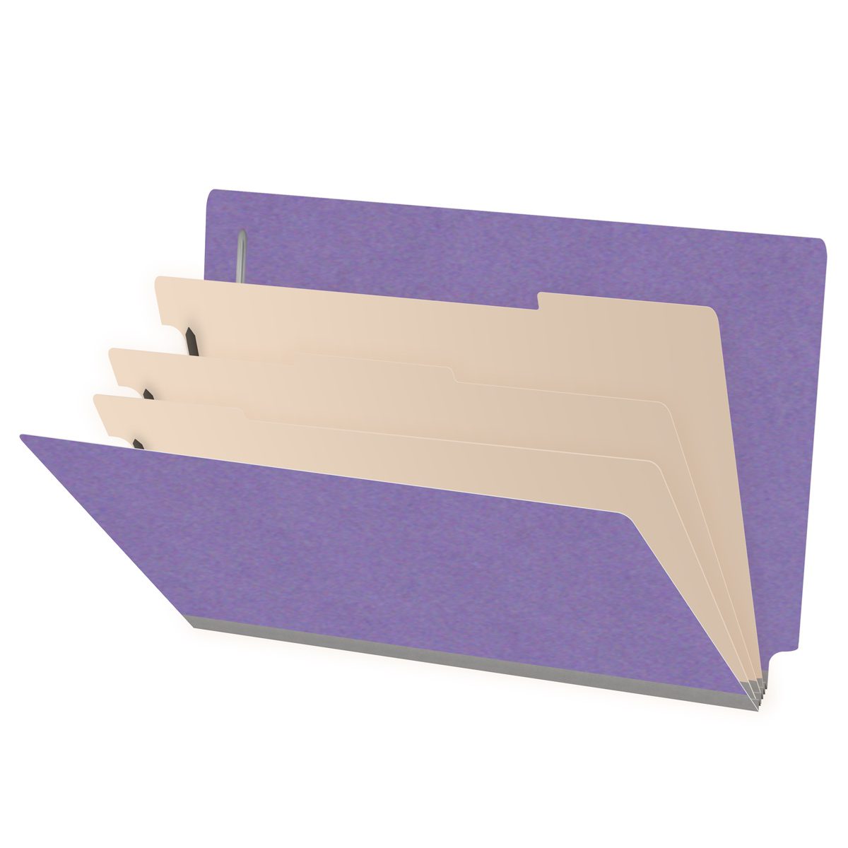 18 Pt. Classification Folders, Full Cut End Tab, Legal Size, 3 Dividers (Box of 10)