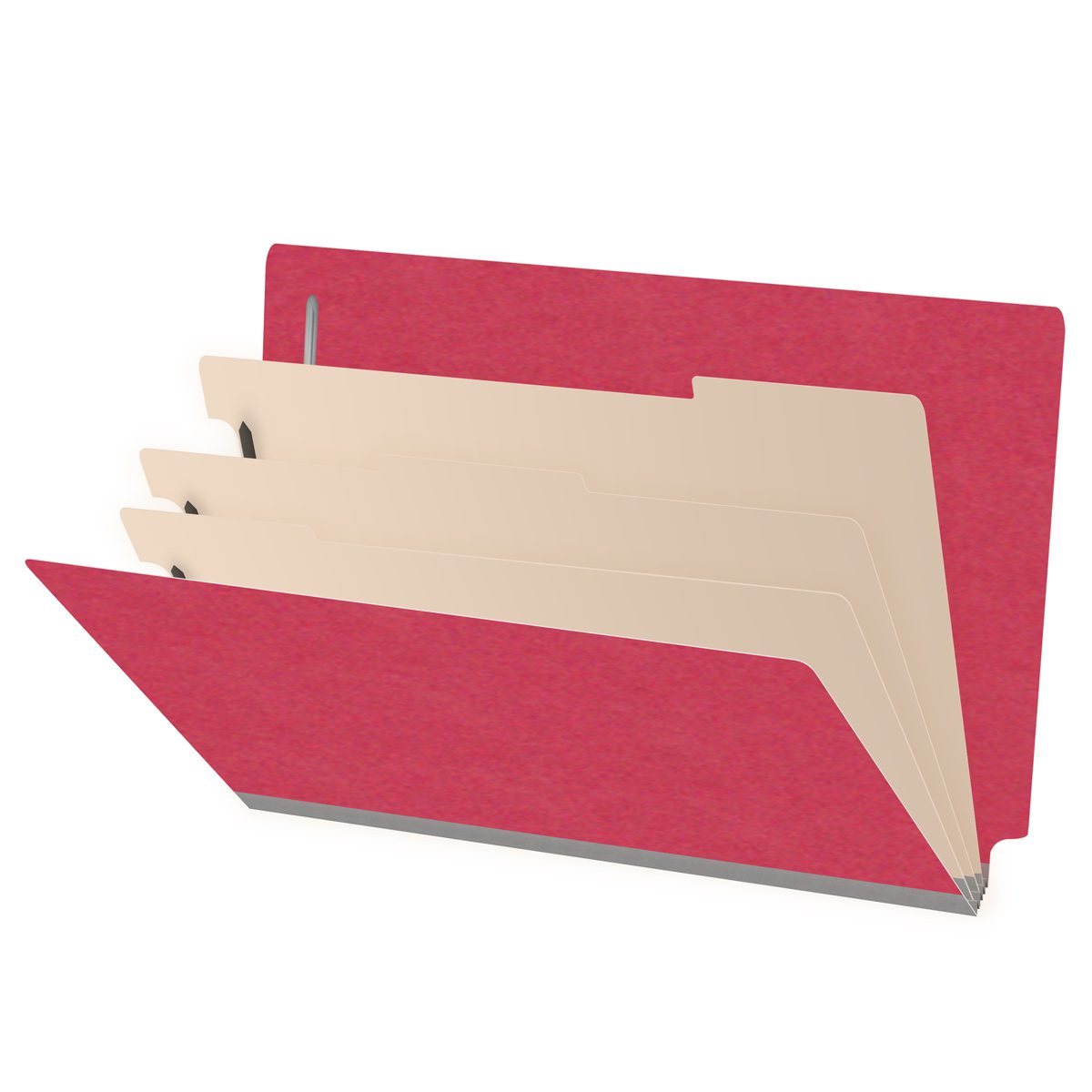 18 Pt. Classification Folders, Full Cut End Tab, Legal Size, 3 Dividers (Box of 10)