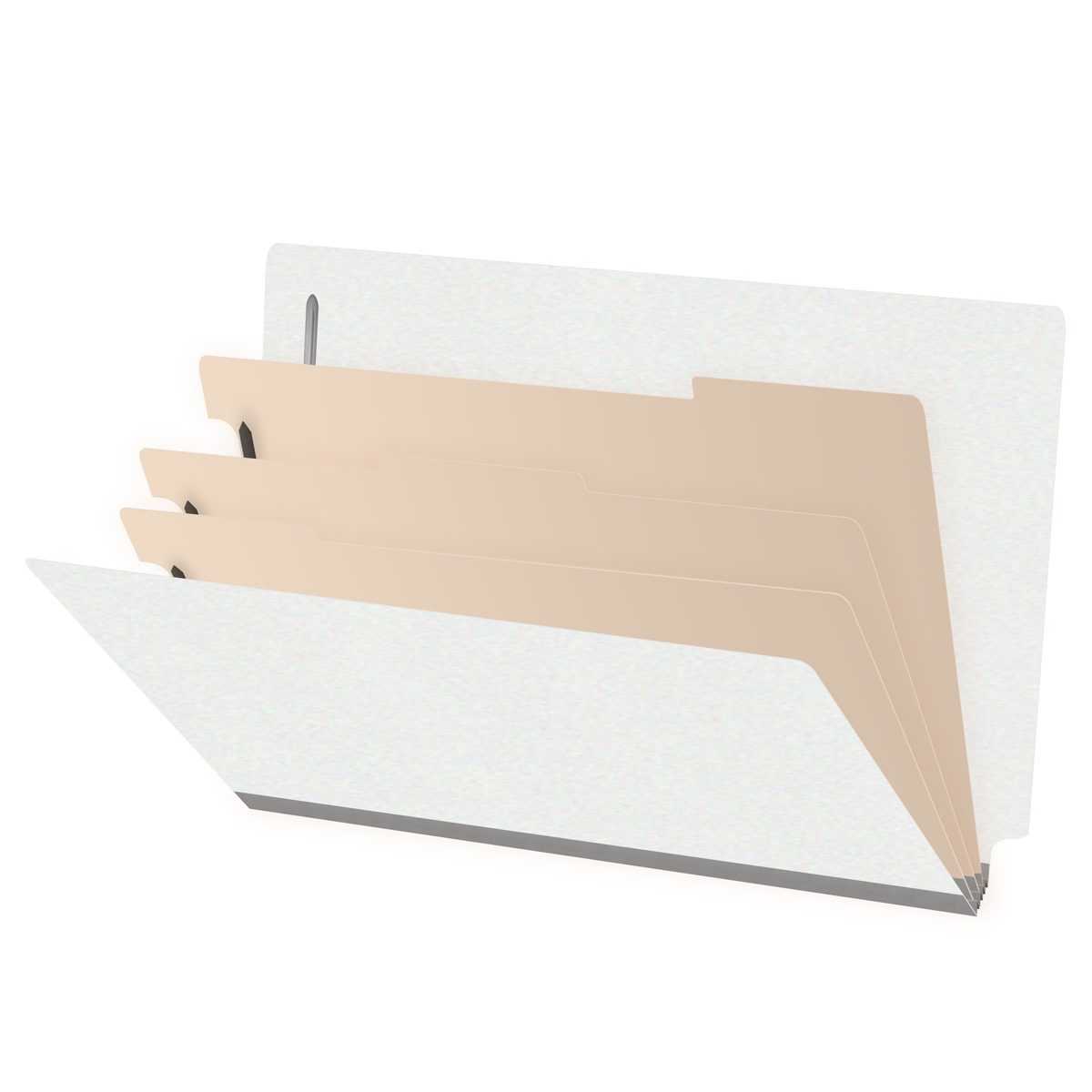 18 Pt. Classification Folders, Full Cut End Tab, Legal Size, 3 Dividers (Box of 10)