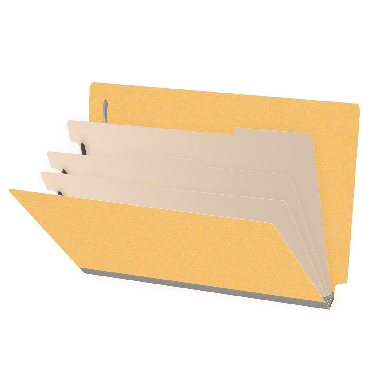 18 Pt. Classification Folders, Full Cut End Tab, Legal Size, 3 Dividers (Box of 10)