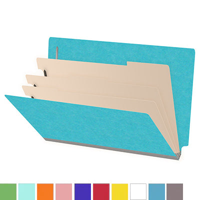 18 Pt. Classification Folders, Full Cut End Tab, Legal Size, 3 Dividers (Box of 10)